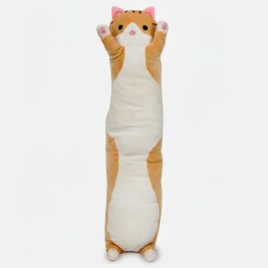 Vintoys Sleeping Cat Long Hugging Pillow Stuffed Animals Plush Soft Toy Brown 26"